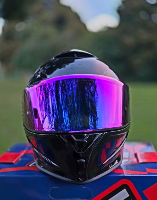 Casco EDGE Integral Shanghai Metalizado Morado Certificación DOT I ECE