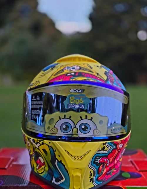 Casco NICK Integral Shanghai Bob Esponja Certificación DOT I ECE