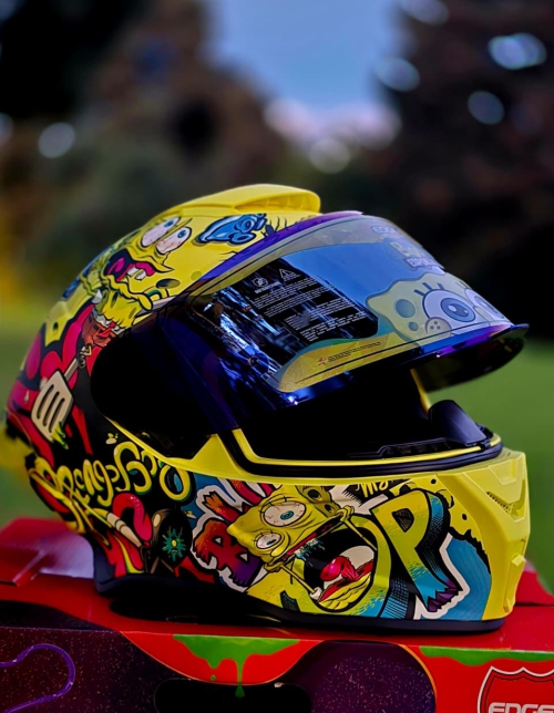 Casco NICK Integral Shanghai Bob Esponja Certificación DOT I ECE - Imagen 2