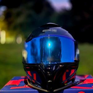 Casco EDGE Integral Shanghai Metalizado Azul Certificación DOT I ECE