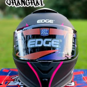 Casco EDGE Integral Shanghai Rush Negro/Rosado DOT-ECE