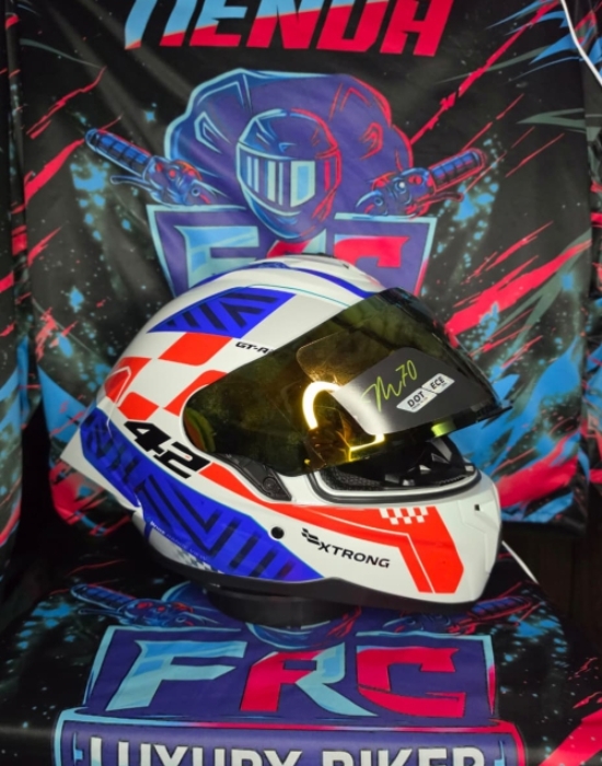 Casco Xtrong Azul-Rojo-Blanco