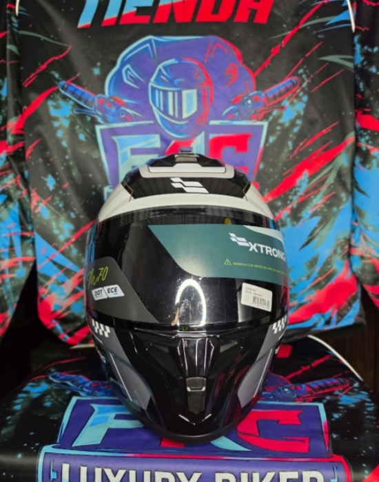 Casco Xtrong Negro-Blanco