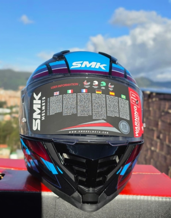 Casco SMK Azul-Negro