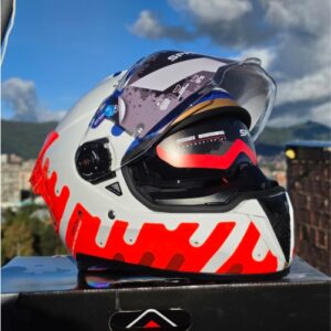 Casco Spartan Blanco-Rojo