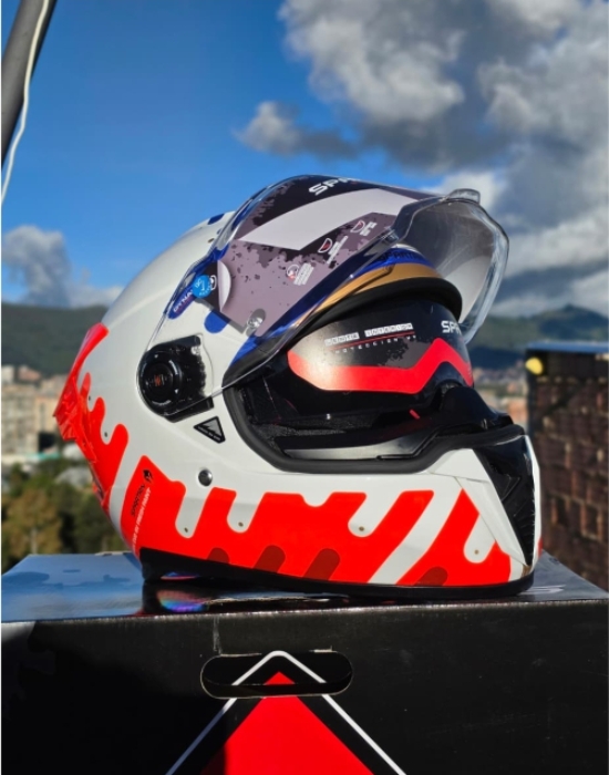Casco Spartan Blanco-Rojo
